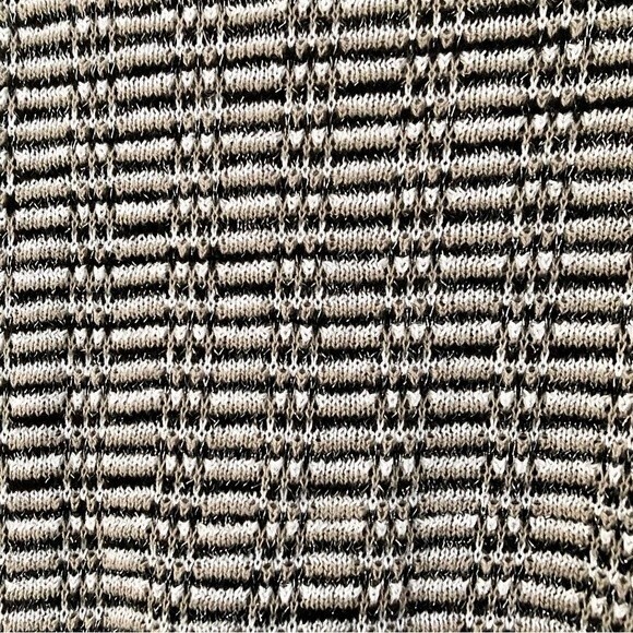 Loft Tan Black White Metallic Striped Button Up Cardigan Size Small - Picture 4 of 7